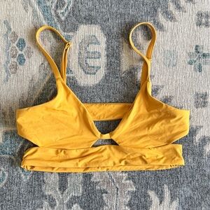 Tavik Mustard Yellow Strappy Bikini Top